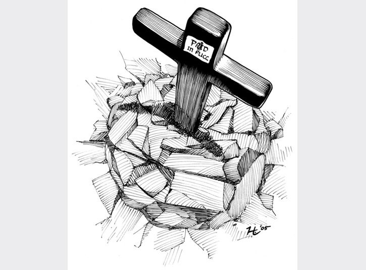 Pen and ink drawing for a ministry at Calvary Bible Church in Boulder, Colorado.